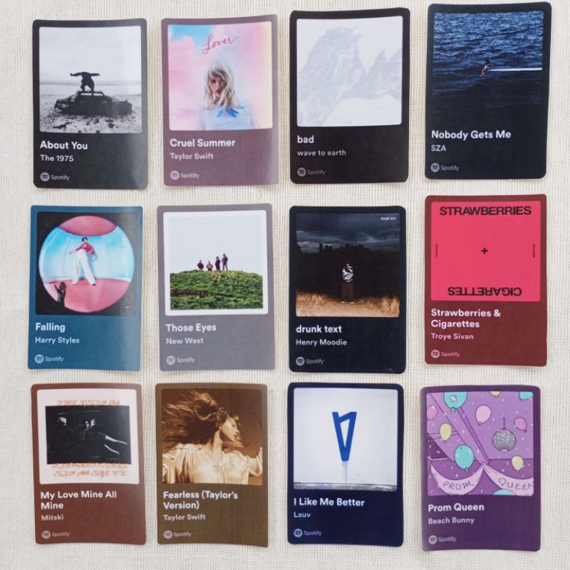 

(BISA REQUEST!!) 20PCS Spotify Stickers/ Spotify Songs Stickers/ Stickers