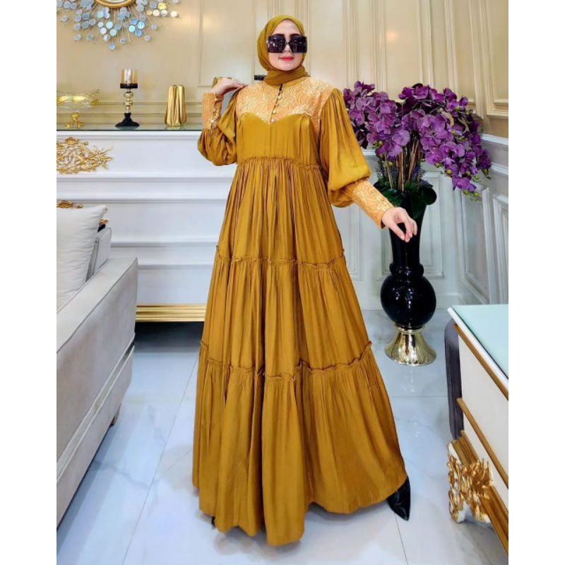 JAMEELA DRESS BY SYAFEERA GAMIS SHIMMER ORI TURKI TERBARU SYAFEERA