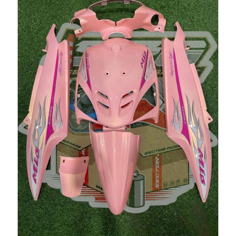 body bodi mio mio sporty mio lama bodi body halus full set yamaha mio custom warna pink efek gold