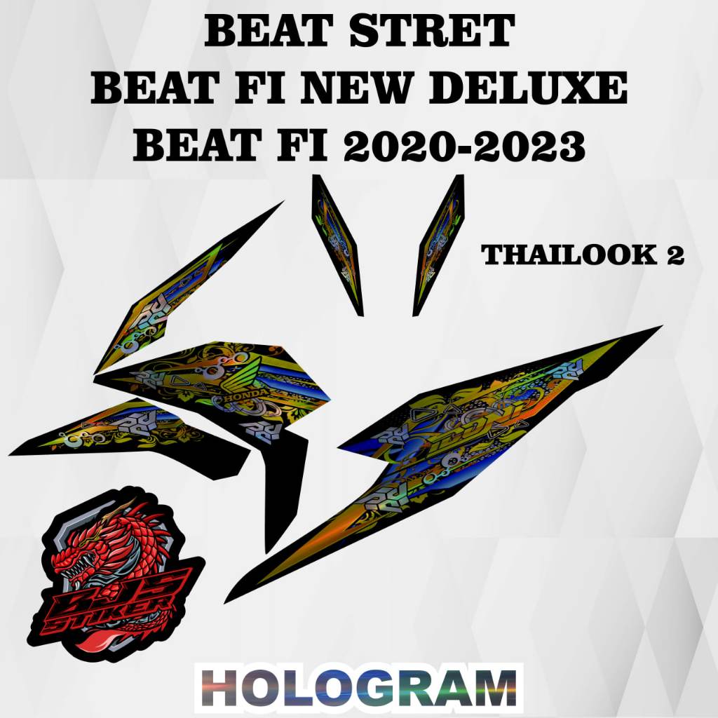 [COD] Stiker Sticker Striping hologram Beat fi deluxe Beat street Beat fi 2020-2023 motif thailook 2