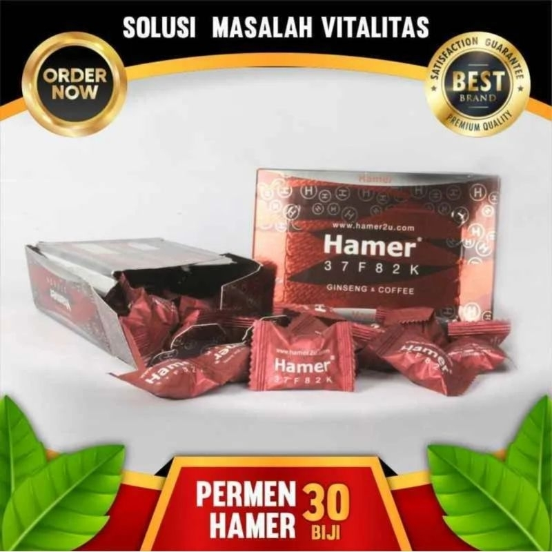 READY STOCK HAMER CANDY PERMEN GINSENG ISI 30 PCS 100% ORIGINAL ASLI