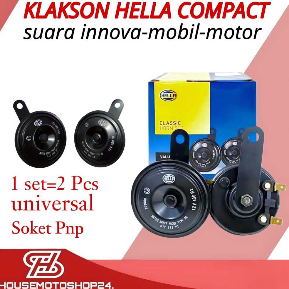Original KLAKSON DISK HELLA COMPACT SET 12V  KLAKSON HELLA INNOVA KLAKSON AVANZA KLASON HELLA KLAKSO