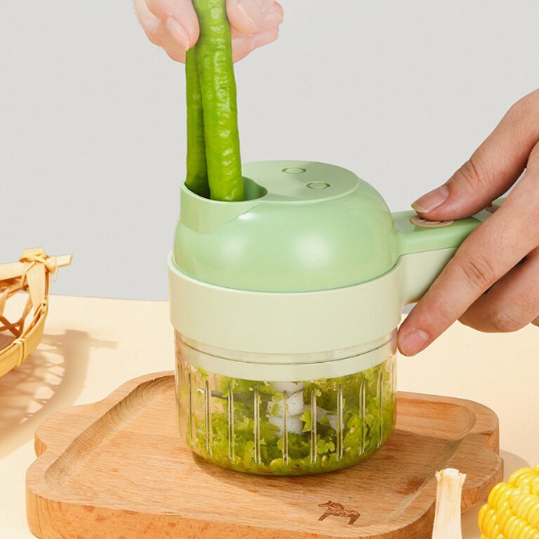 Muraaaahh  OMG  Blender Sayur 4 in 1Model Genggam  Set Alat Pemotong Sayuran Tanpa Kabel pengiris pe