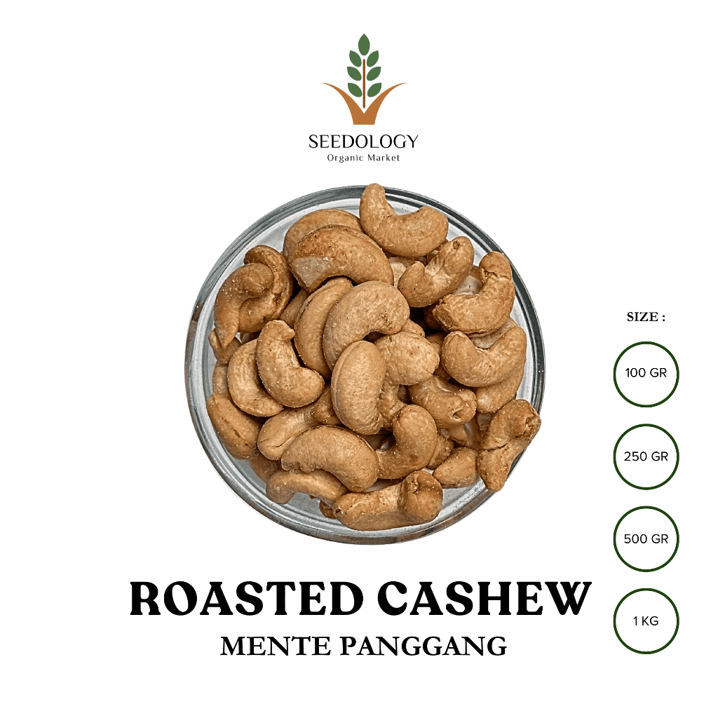 

Roasted Cashew (Plain) 250gr - Kacang Mete / Mente / Mede Panggang (Tawar)