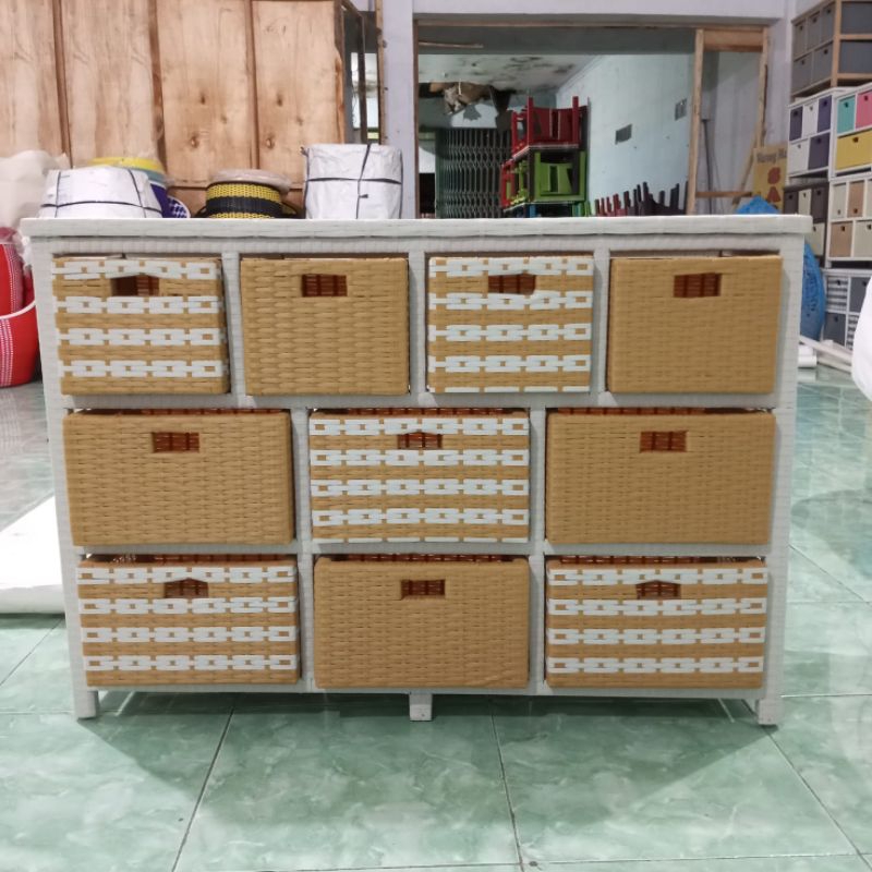 Lemari Rotan Sintetis Laci 10