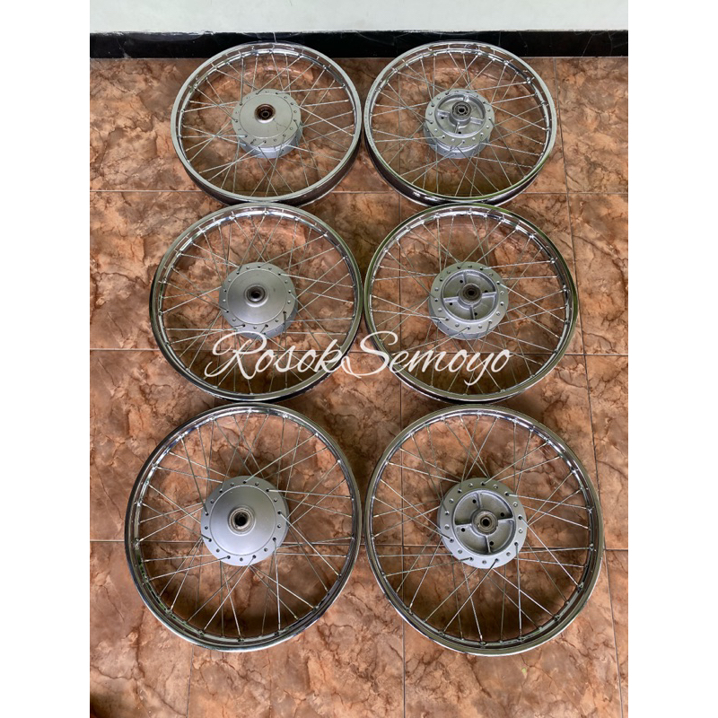 Velg set tromol depan belakang honda grand prima legenda supra lama original bekas copotan 2nd
