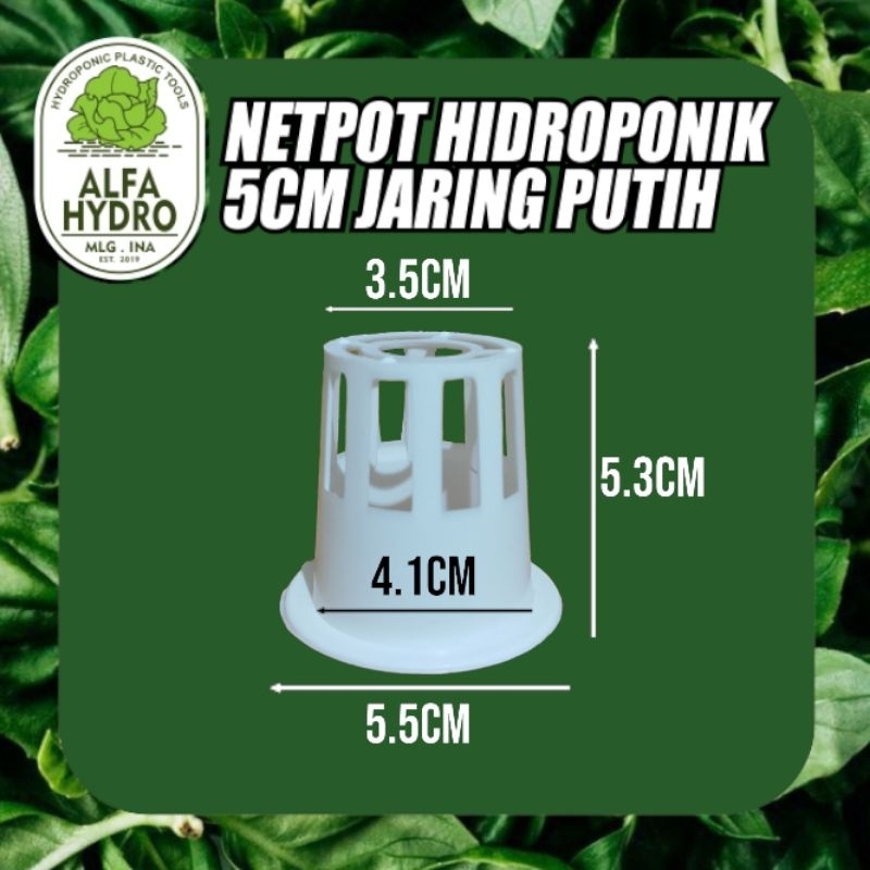 Netpot Hidroponik Jaring 5cm Warna Putih - Netpot Murah - Netpot Terlaris