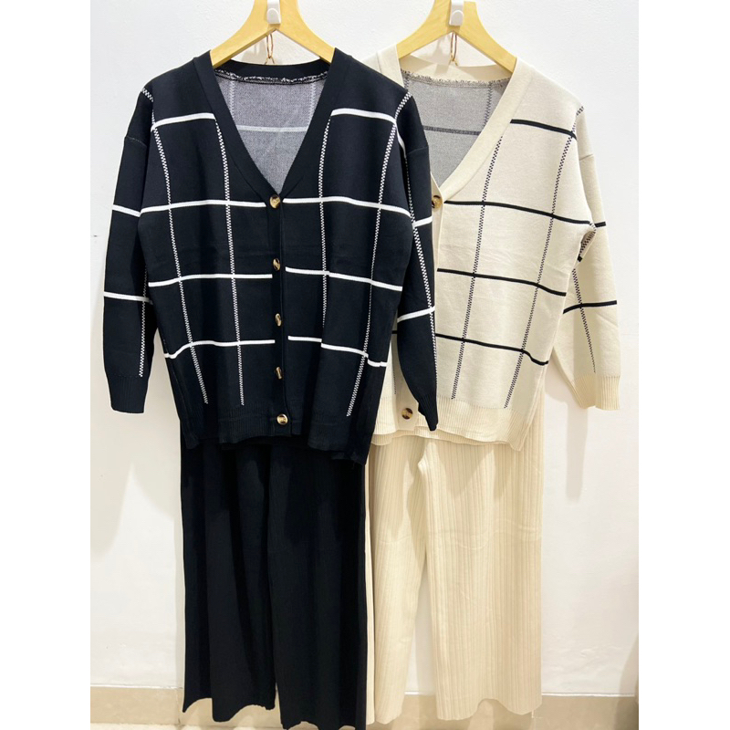 ONESET CARDIGAN KULOT ROK RAJUT KNIT TEBAL SUPER IMPORT BANGKOK