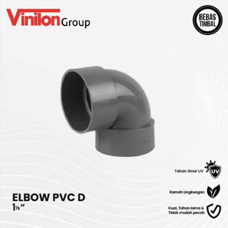Elbow PVC D 1 1/2 Inch Vinilon