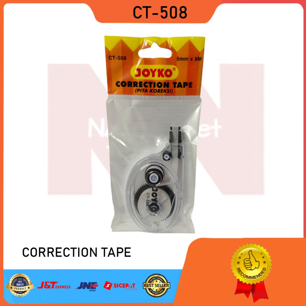 

CORRECTION TAPE JOYKO CT-508/TIPEX KERTAS/TIP X/ALAT TULIS SEKOLAH & KANTOR/STATIONERY/STATIONARY/PENGHAPUS PENA ROLL MINI