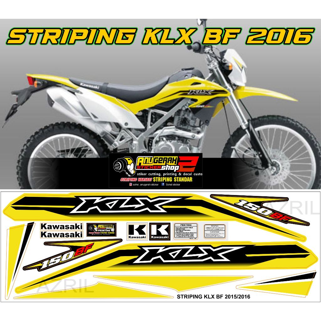 Striping KLX bf 2016 kuning