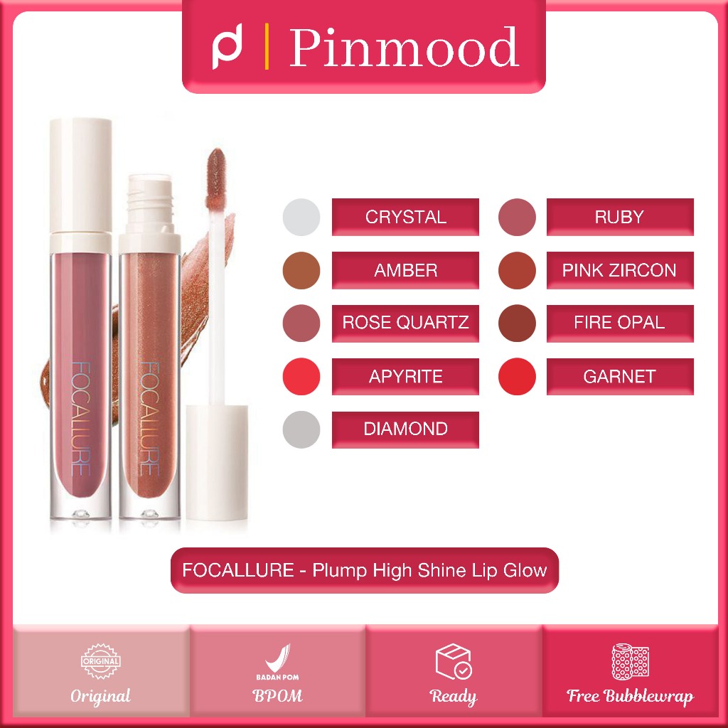 FOCALLURE - PLUMP HIGH SHINE LIP GLOW ( FA-153 ) - Plumpmax Lip Gloss Shimmer Glossy Makeup Lipgloss