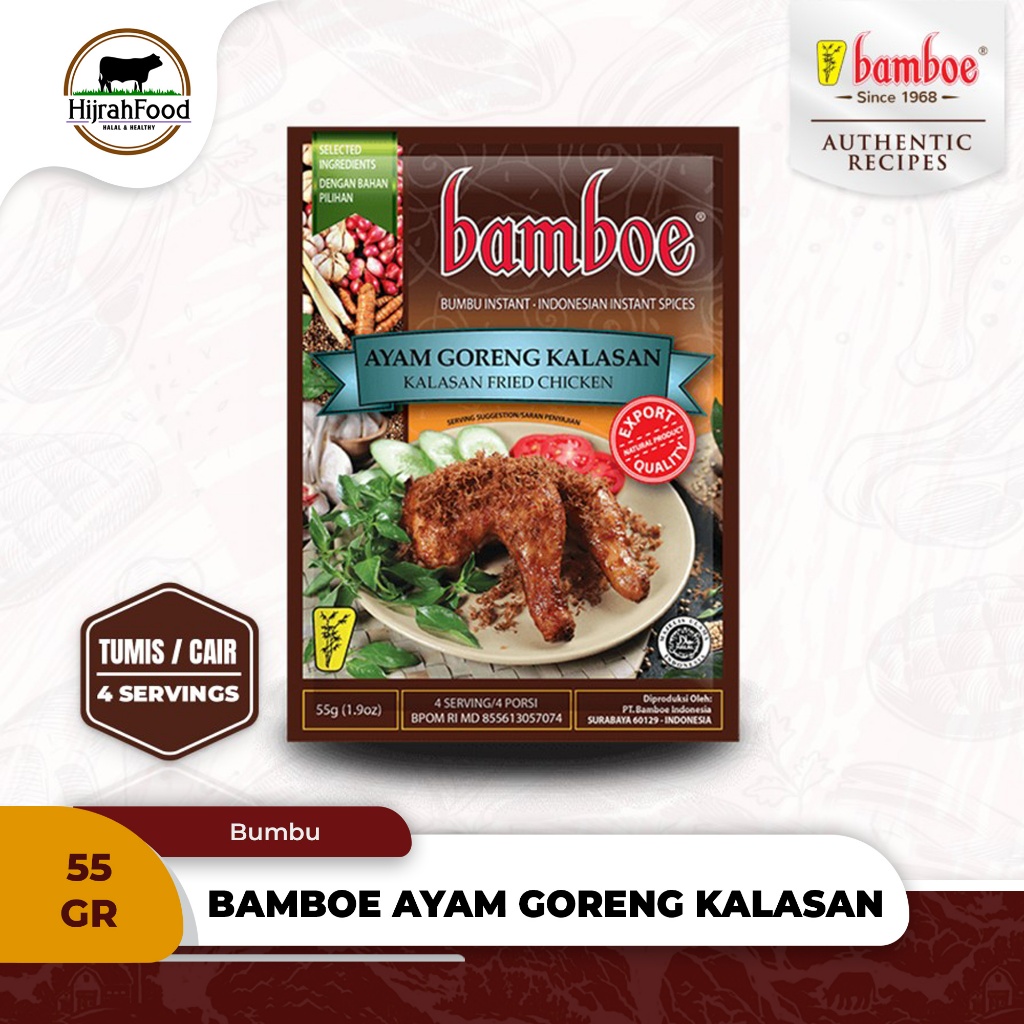 

Bamboe Bumbu Ayam Goreng Kalasan 55 gram Dengan Bahan Pilihan
