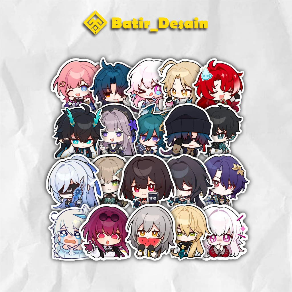 

TERMURAH TERBANYAK ISI 36PCS Stiker Honkai Star Rail / Vinyl Waterproof Anti Air / Sticker Anime Helm Buku Journal Koper Motor