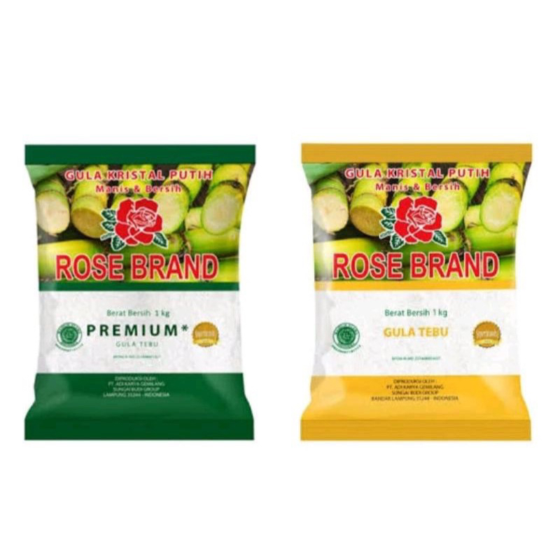 

ROSE BRAND Gula TEBU Kristal Putih / Gula KUNING 1 kg