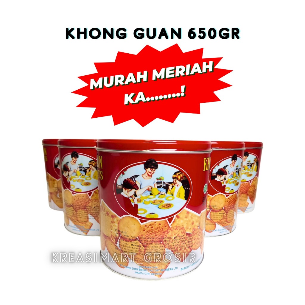 

Khong Guan - 650 gr | Biskuit Kaleng | Biskuit Lebaran | Assorted Biscuit | Biskuit Merah