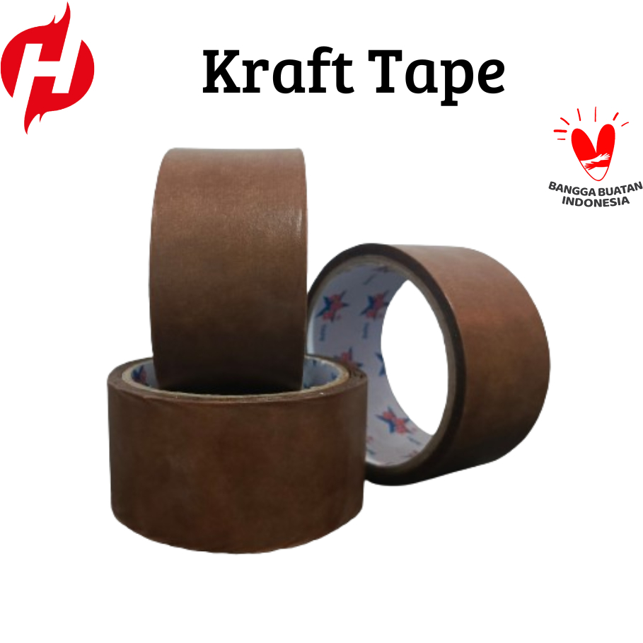 

Lakban Kertas Lakban KRAFT tape 2" / 48mm X 15 YARD ______ 106