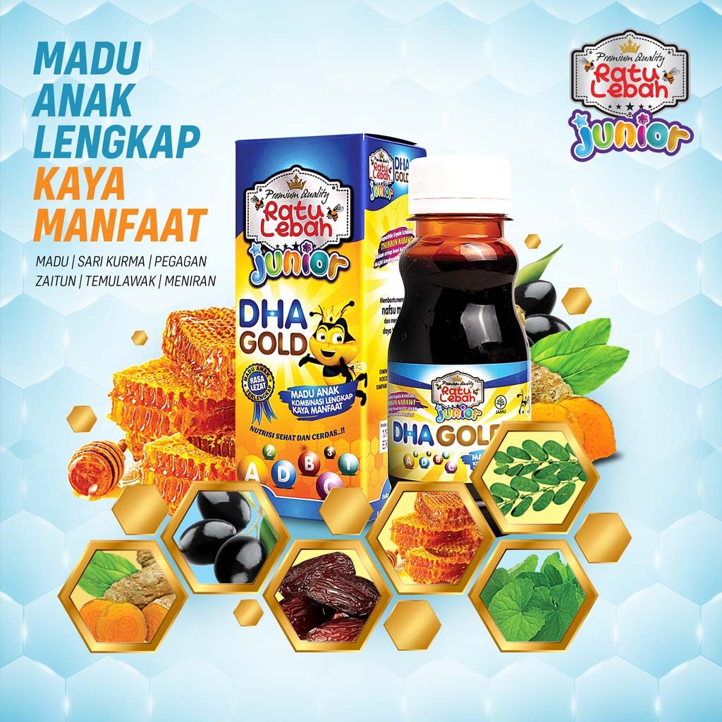 

madu anak ratu lebah Junior DHA GOLD 150 gr