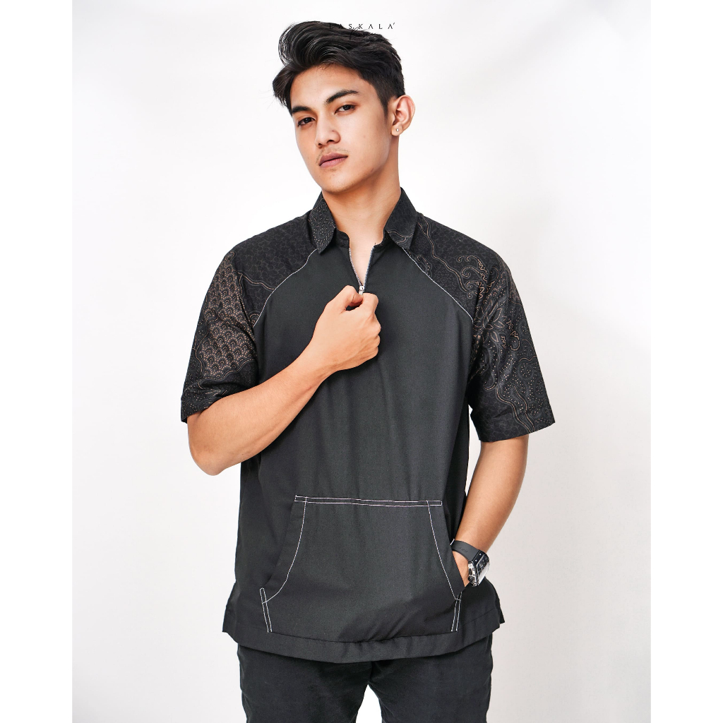 ORIGINAL Laskala Basic - Nofel Jumper Shirt Batik Lengan Pendek READY STOCK