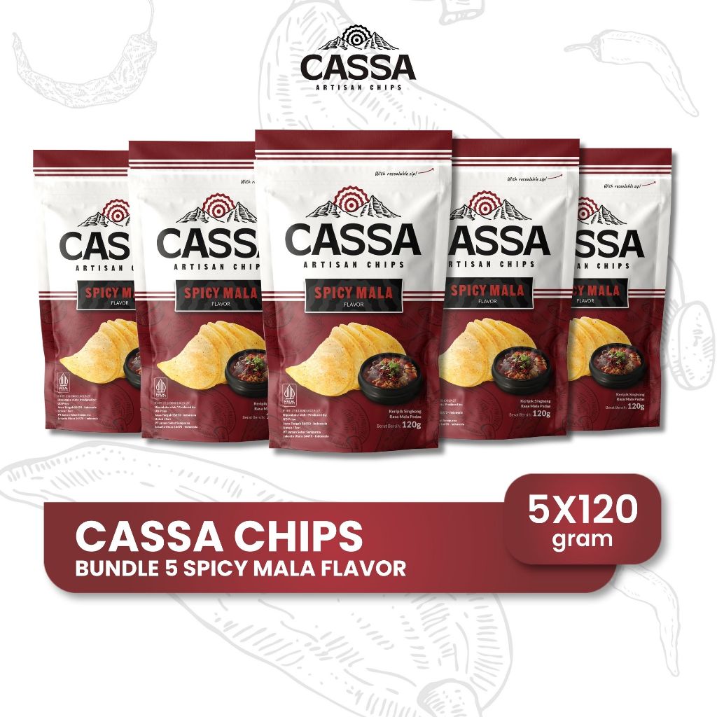 

Cassa Chips Spicy Mala 120gr x 5pcs