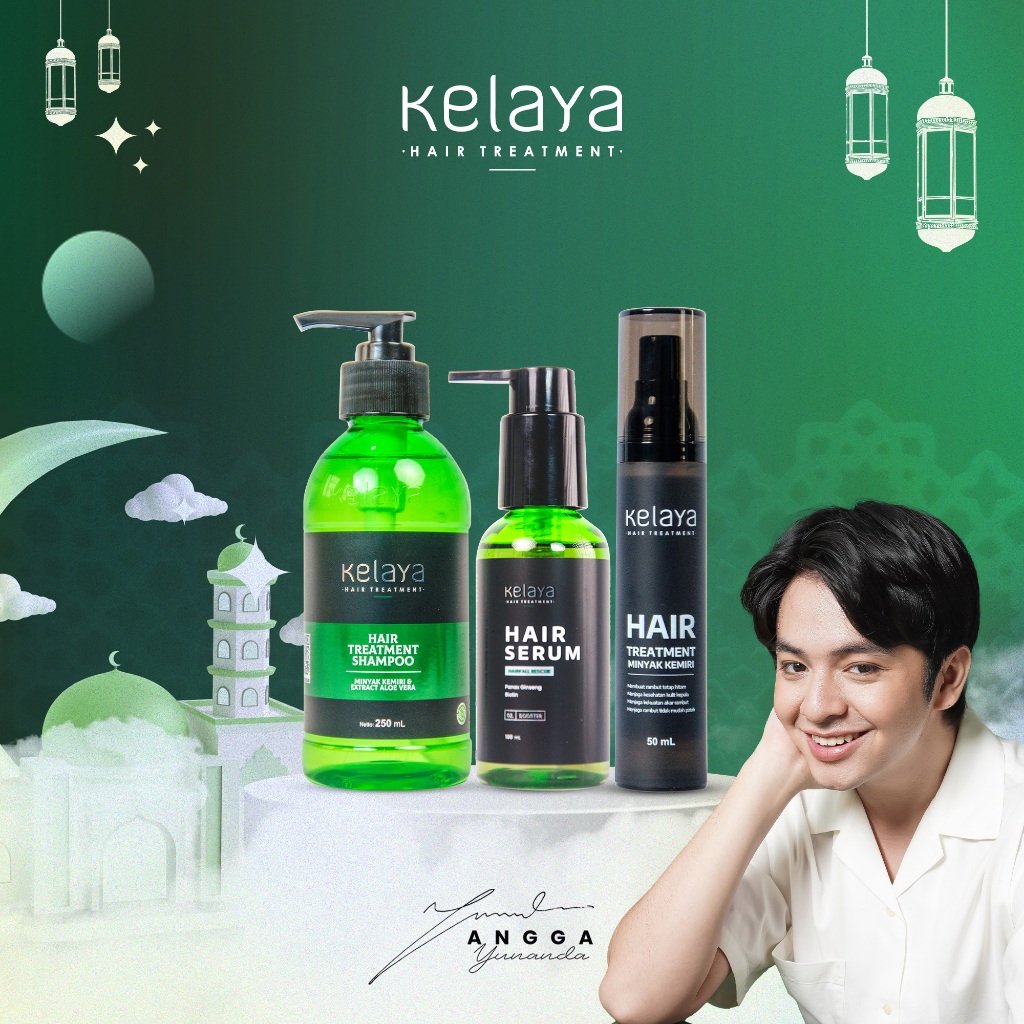 Paket Kelaya Hair Treatment Shampo 250ML + Hair Serum 100ML + Minyak Kemiri 50ML