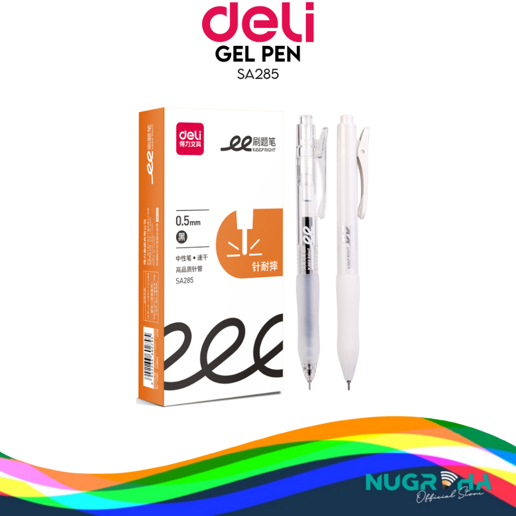 

Deli Gel Pen Pulpen Gel Retractable Tinta Hitam 0.5mm SA285