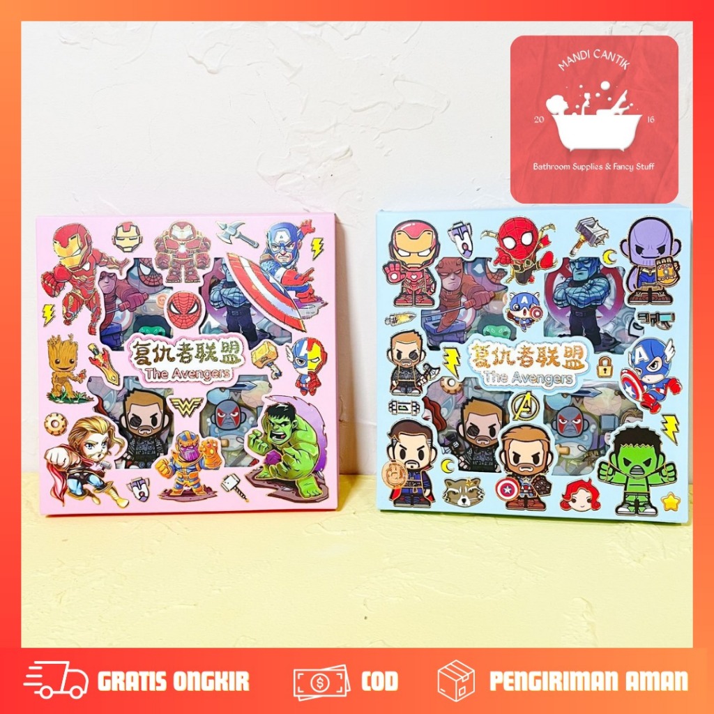 

STIKER 100 LEMBAR AVENGERS SUPERHERO LUCU MOMO MASU WATERPROOF ISI 100 STICKER ST-1197