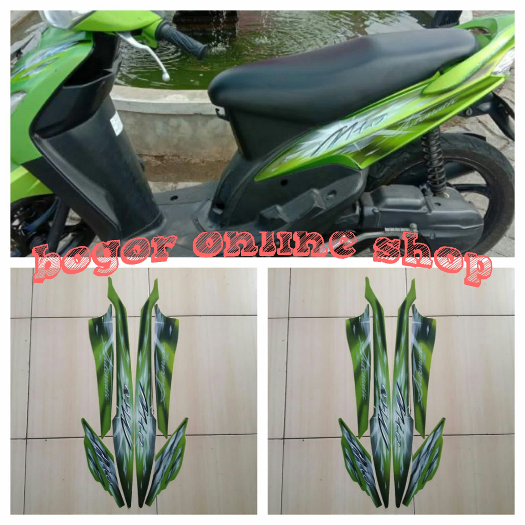 stiker striping motor mio sporty 2009 hijau