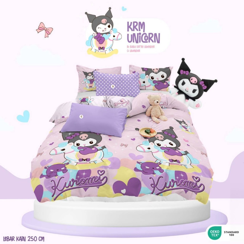 Sprei Motif Anak Katun CVC 120x200 Tinggi 20 - 30 cm seprei princess Homemade