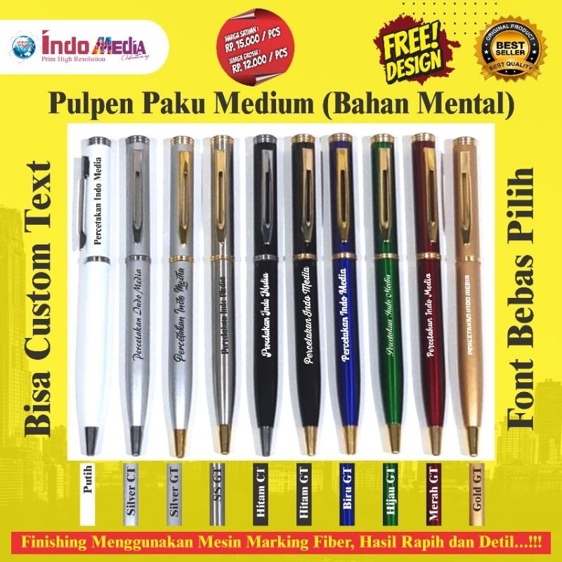 

PULPEN GRAFIR , PULPEN MARKING, PULPEN PROMOSI, PULPEN SOUVENIR, PULPEN PAKU METAL, PULPEN SOUVENIR GRAFIR, SOUVENIR PULPEN PALEMBANG