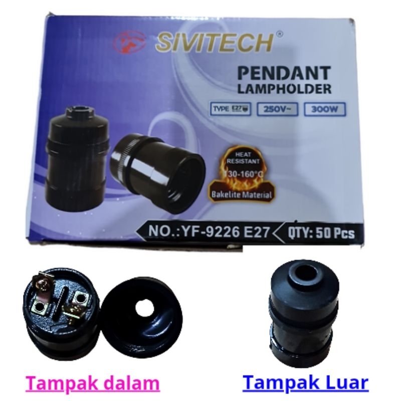 fitting gantung model broco /fitting gantung putih model broco /fitting gantung bakelit/fitting e27