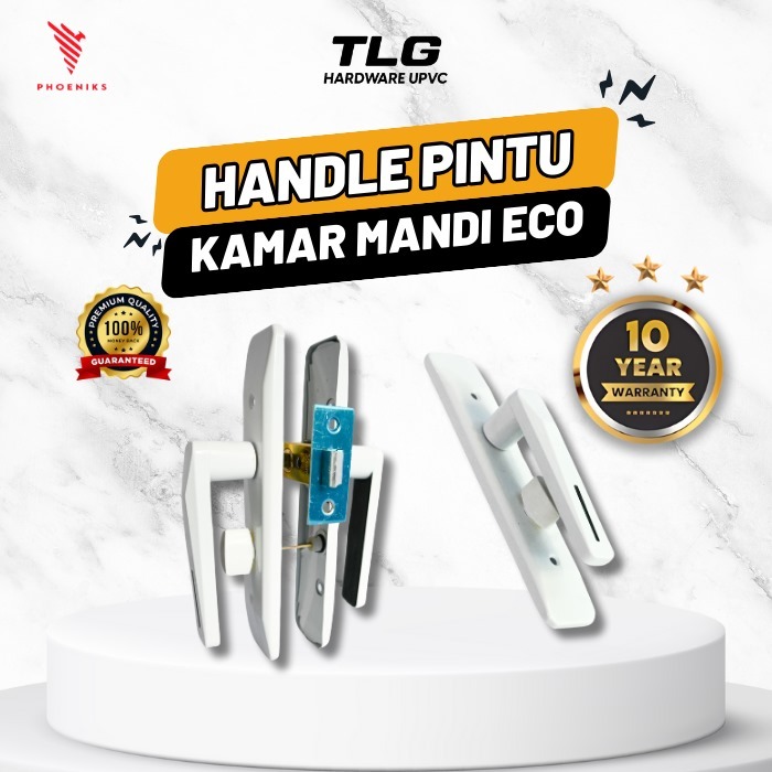 Handle Gagang Pintu Kamar Mandi UPVC – Gagang Kenop Toilet Eco Seri PM Putih/Hitam – TLG