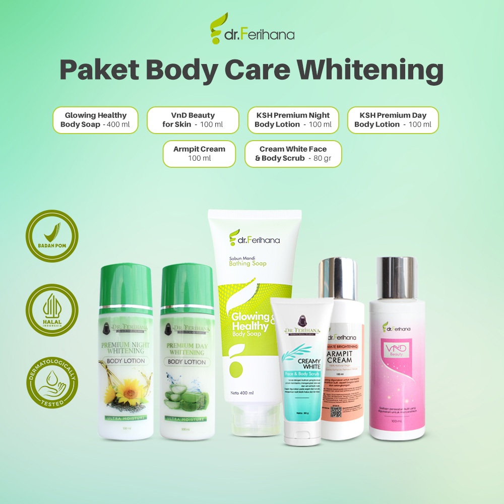 (dr. Ferihana) Paket Pemutih Badan dan Anti Aging Galactomyces Body Care