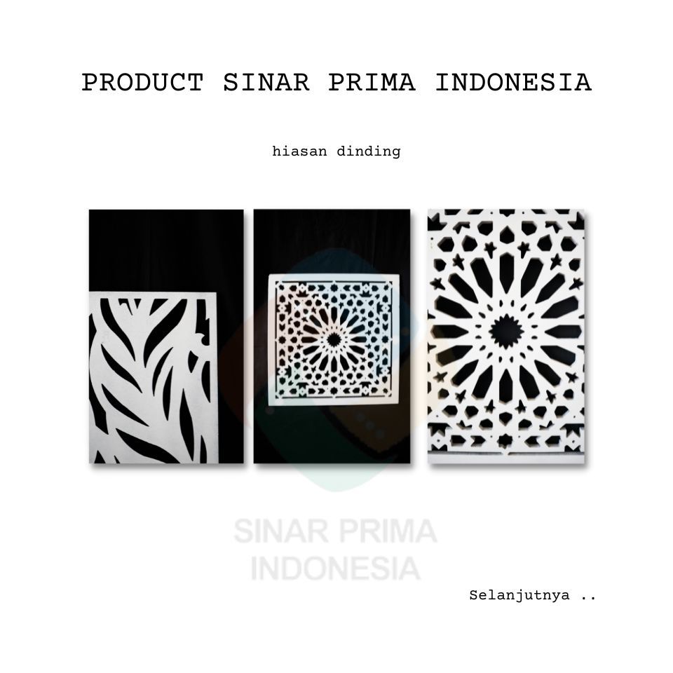 Hiasan Dinding Ornamen 40cm X 80cm PVC Board