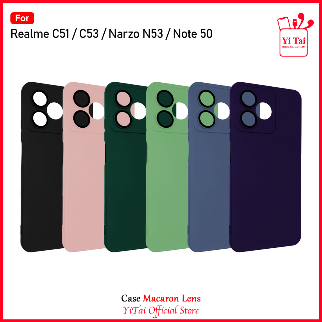 YI TAI - YC35 Case Macaron Lens Realme C51 C53 Narzo N53 Note 50