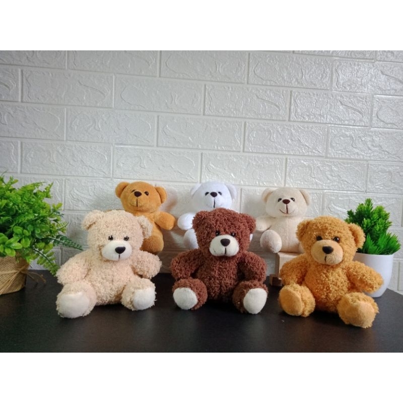 Boneka Bear mini, Boneka Teddy Bear kecil, Boneka 15cm, Boneka Souvenir, Boneka Beruang 15cm