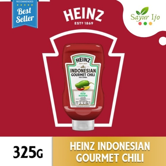 

HEINZ Indonesian Gourmet Chili w/ RAW MANGO 325 Gram / Botol Saos Cabai Saus Sambal Mangga Cabe Premium