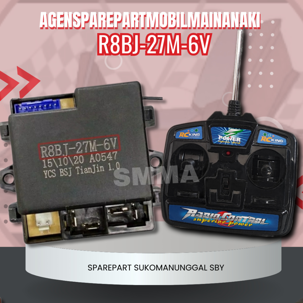 ⚡Ready⚡Receiver+Remote Control R8BJ-27M-6V (modul PCB) mobil aki,pliko,PMB,unikid