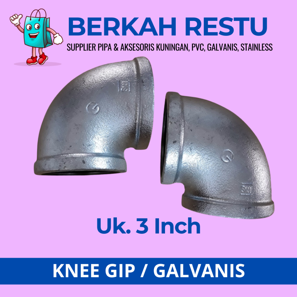 KNEE/ L BESI /ELBOW GALVANIS 3" / KNEE GI 3 INCH