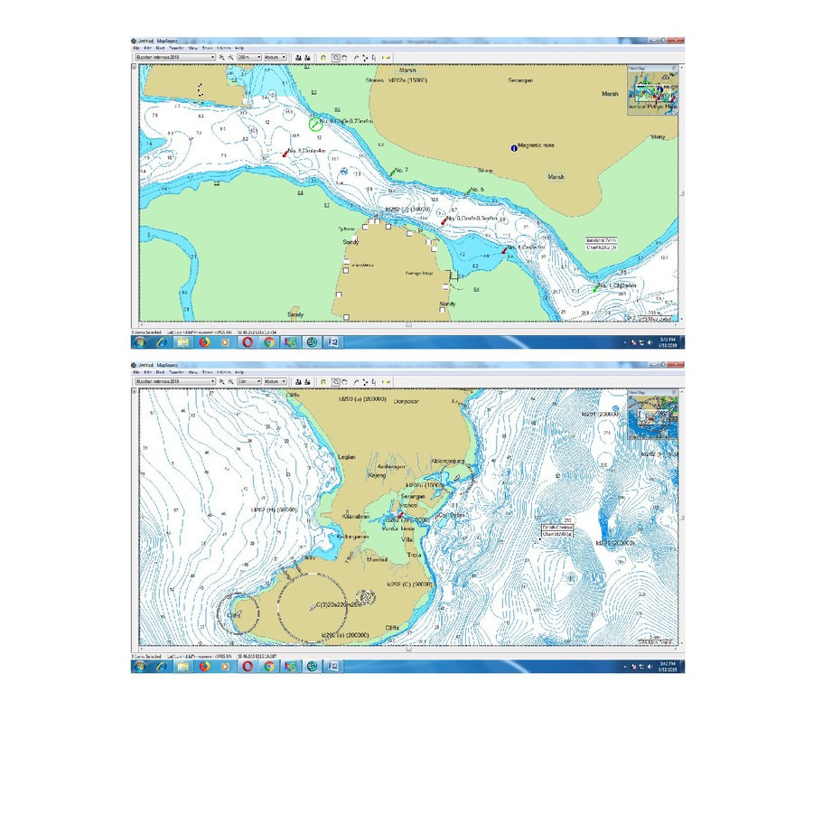 CD Program Peta Laut Bluechart untuk PC / Komputer / Laptop