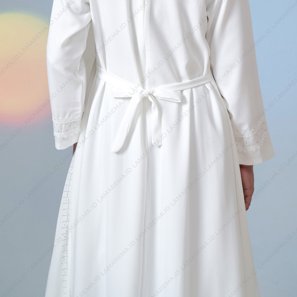 hemat [ lamarema ] baju gamis putih wanita modern mewah dan elegan terbaru abaya turkey turki warna