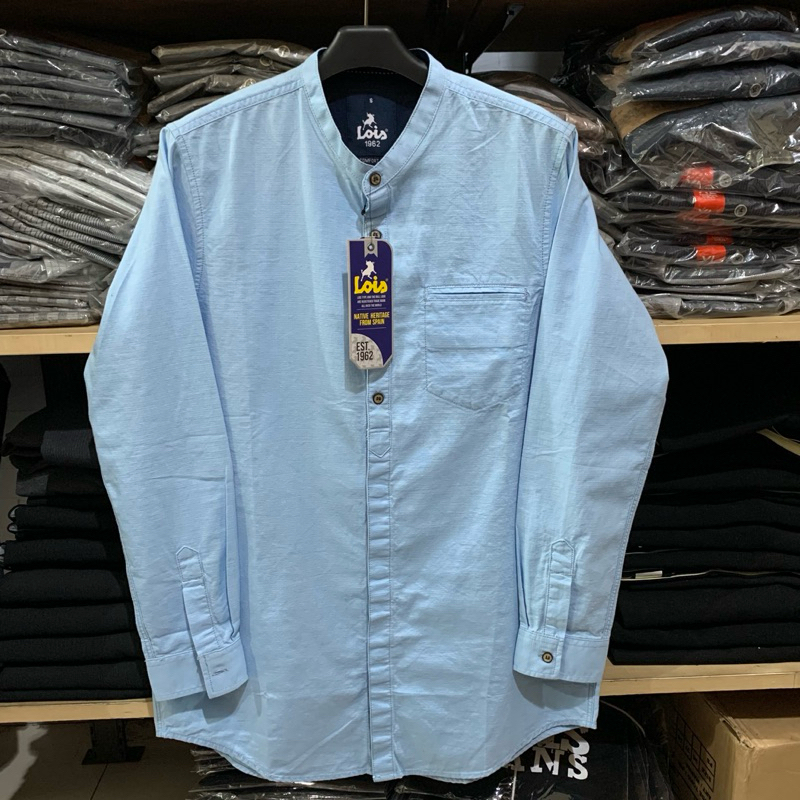 Kemeja Koko Lois Original Lengan Panjang KLK336LB Biru Muda