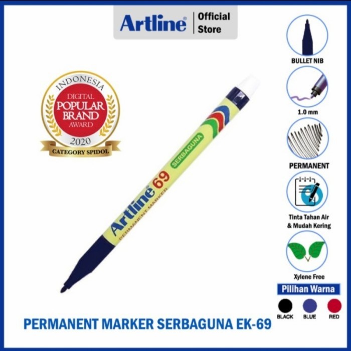 

ARTLINE PERMANENT MARKER SERBAGUNA EK-69