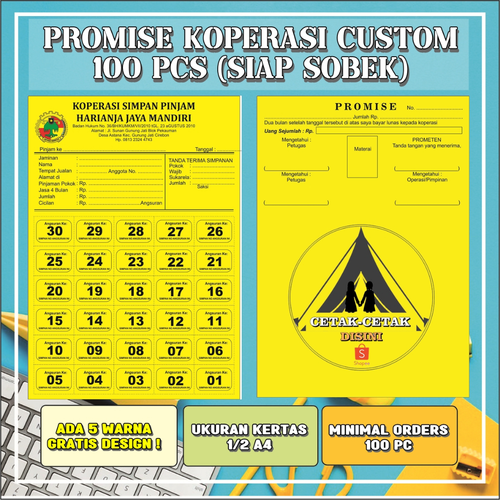 Promise koperasi custom