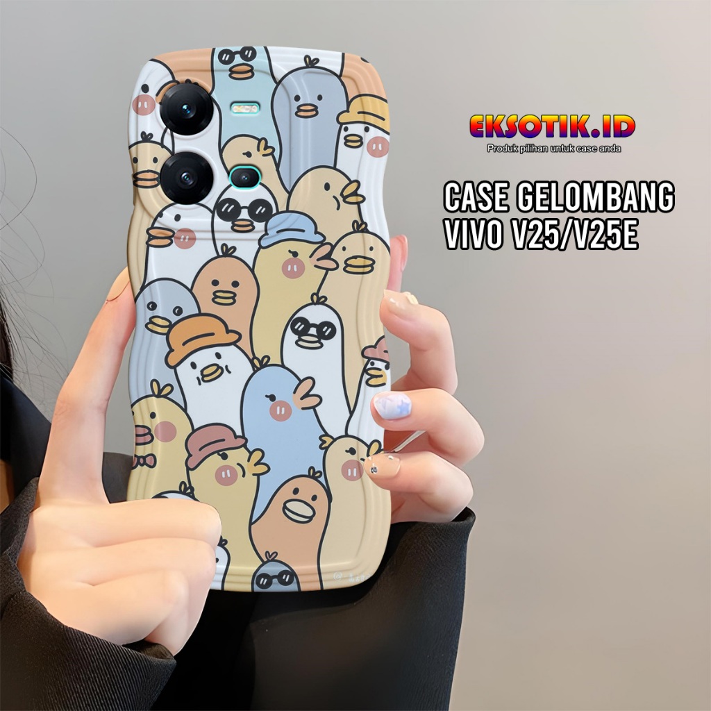 Case Vivo V25 / V25E Gelombang - Casing Vivo V25 / V25E  - Silikon Vivo V25 / V25E  - Softcase Vivo 