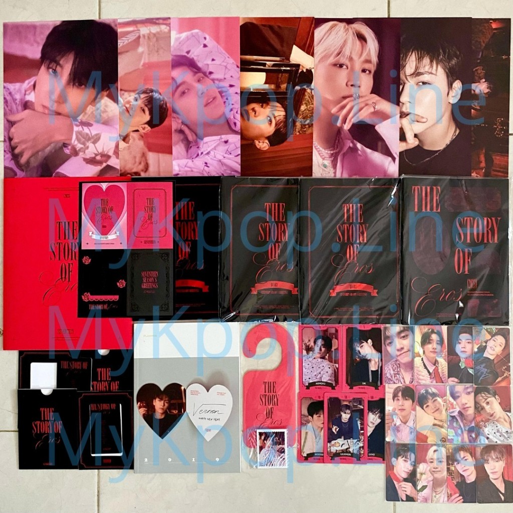 Sharing SG 2023 Seventeen Fullset OT12 READY Official Seasons Greetings 23 SVT Photocard Poster Memb