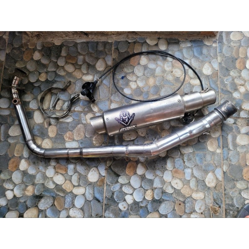 knalpot 3Tech Ronin 3 suara fullset kondisi normal bagus