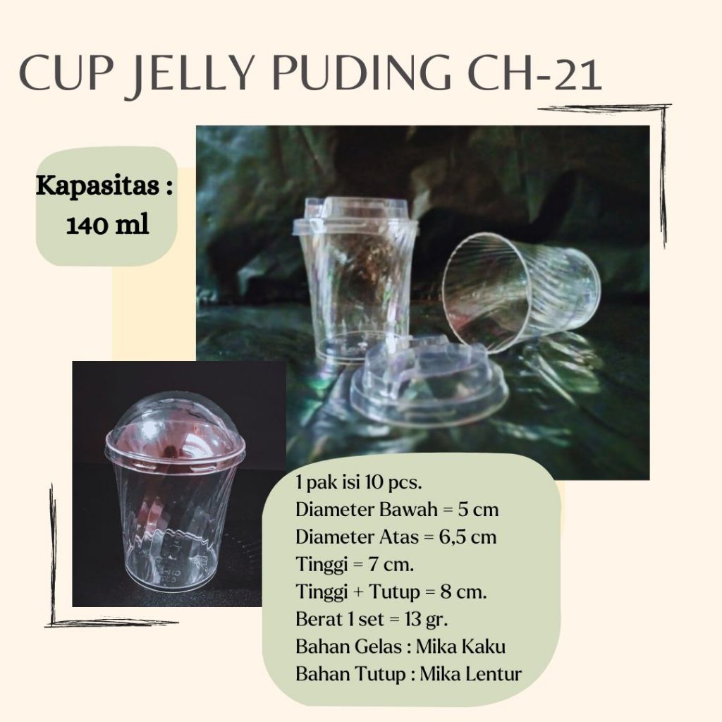 Cup Jelly Pudding | Gelas Puding Agar-agar CH 21