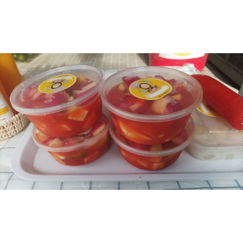 Asinan Buah mix cup 400 ml , Asinan buah bogor kuah saring