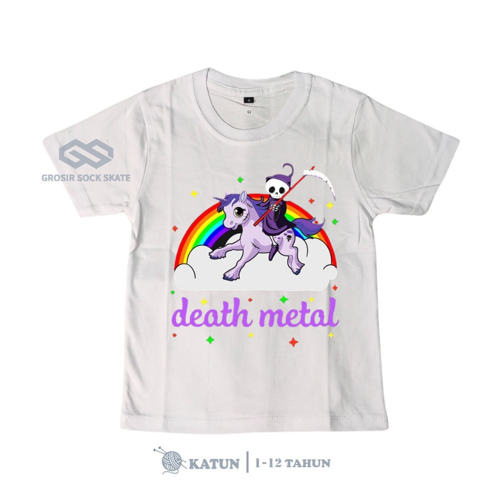 KAOS BAND ANAK/ KAOS MUSIK DEATH METAL PUTIH